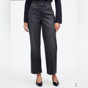 Madewell perfect vintage wide leg jeans size 30 black denim